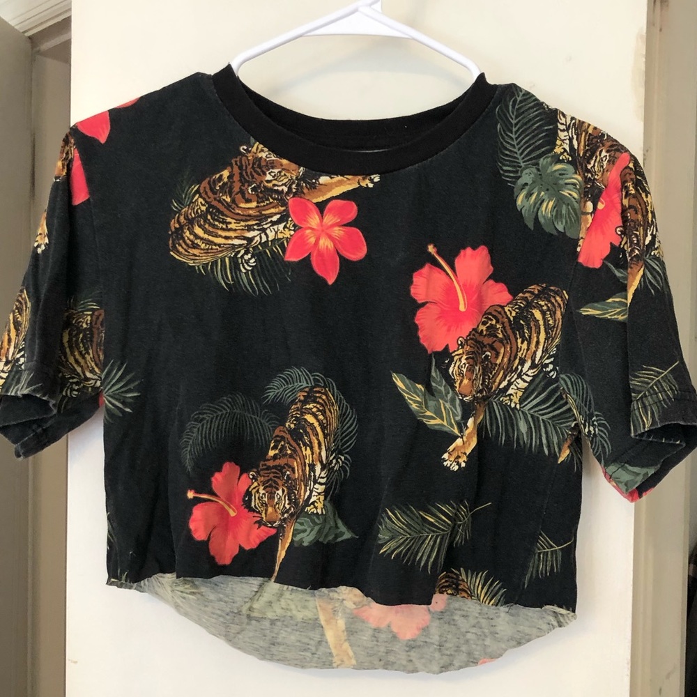 Tiger print crop top